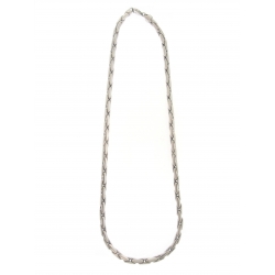 14Kt White Gold Puffed Link Necklace (22.70gr)